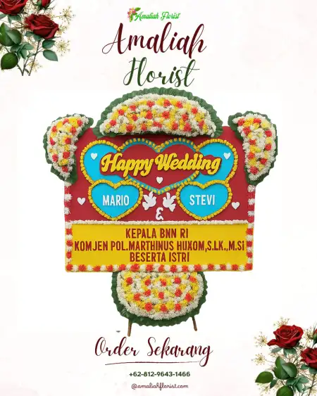 Papan Bunga Pernikahan nyengseret